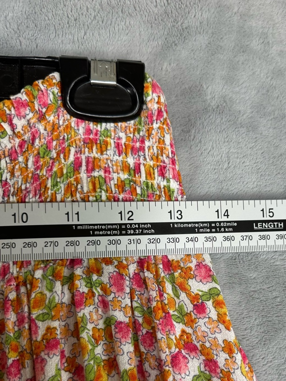 Rachel Zoe Floral Boho Maxi Skirt M Smocked Waist Button Front Slit Viscose - Picture 9 of 10